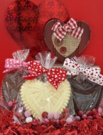 Fancy Chocolate Heart with m&ms