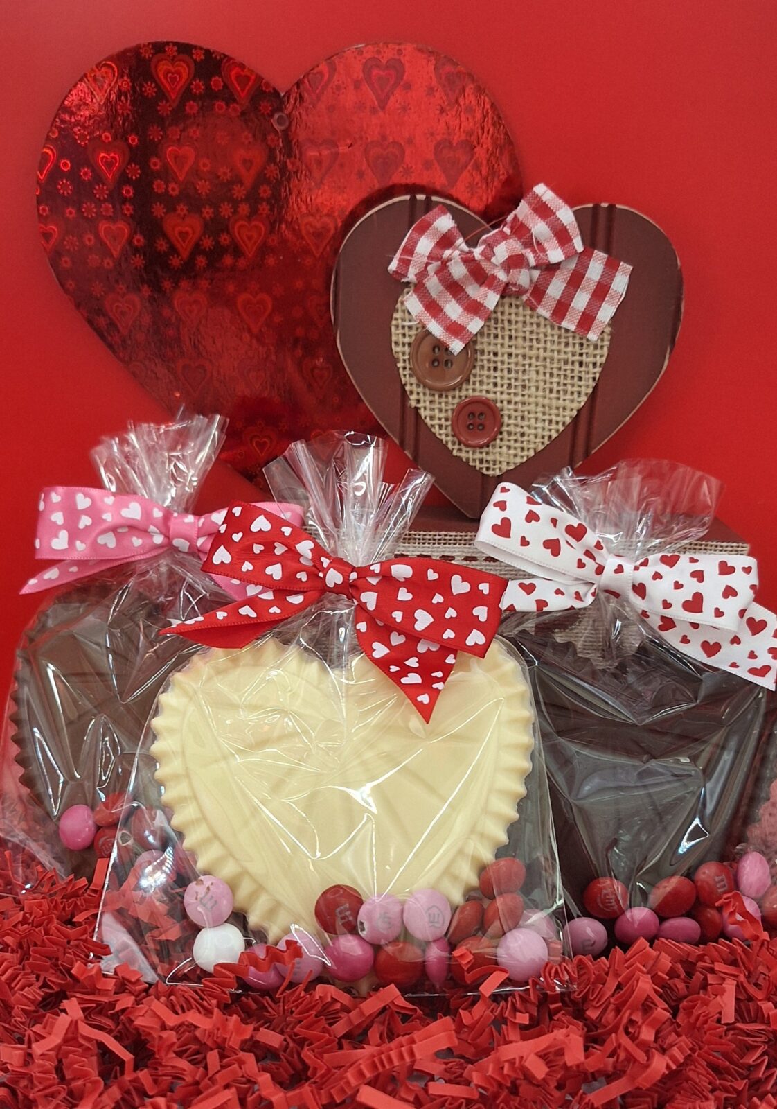 Fancy Chocolate Heart with m&ms