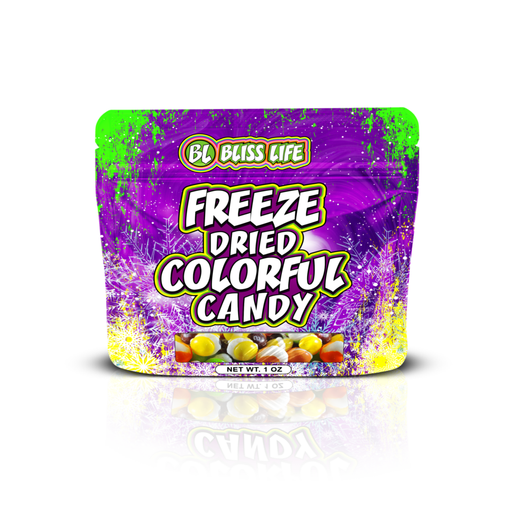 Rainbow freeze dried colorful candy