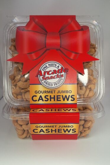 Gourmet Jumbo Cashews in a bow with bow