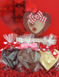 Belgian chocolate heart with flower