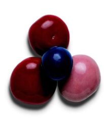 Triple Chocolate Cherries and Berries in red, blue, and pink