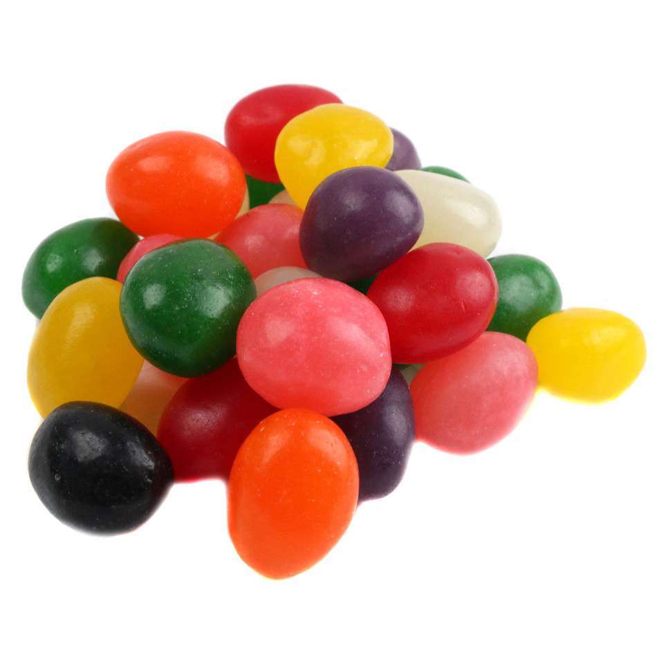 Assorted colored jelly beans