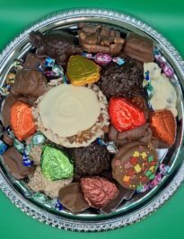 Tray of assorted chocolates and candies