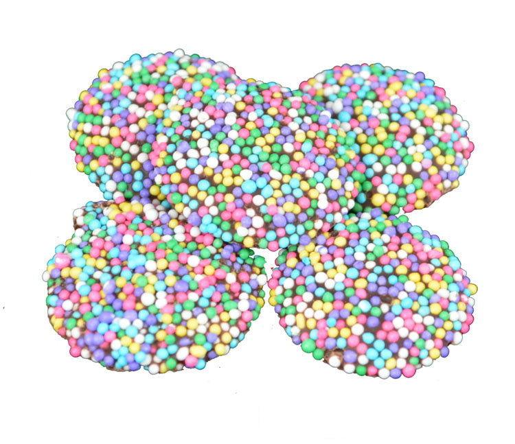 Multi Pastel Colored Dark Chocolate Nonpareils