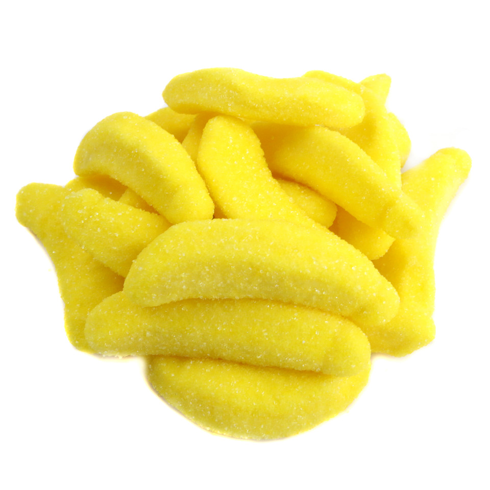 Yellow sanded sugar Gummy Bananas
