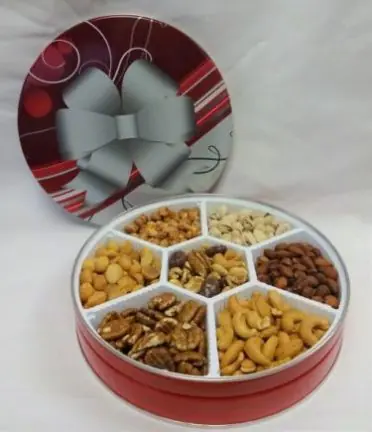 Deluxe Nut Gift Seven section tin