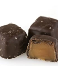 Three Dark chocolate Caramel Sea Salt Squares