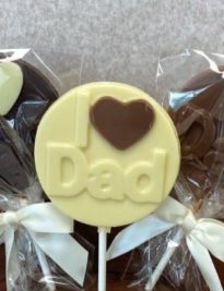 I love dad chocolate popsicle dad pops in white, milk and dark chocolate