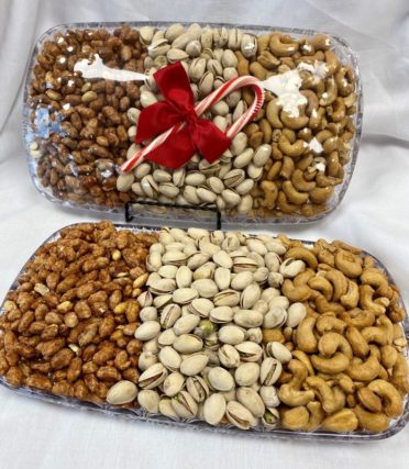 Party Trio Tray with Cashews, Pistachios and Peanuts