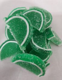 Large jelly slices green in color with white rind