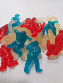 Red, white and blue gummy military hereos