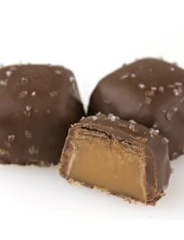 Milk Chocolate Caramel Squares sprinkled with sea salt