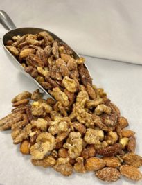 Scoop of Sugar Free Cinnamon Baked Mixed Nuts