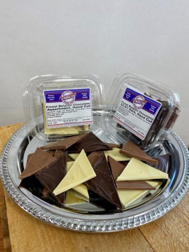 Hand Cut Belgian Chocolate Triangles