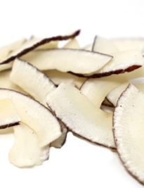 Coconut smiles curved like a smile