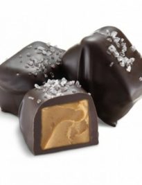 Dark Chocolate Peanut Butter Meltaways with Sea Salt