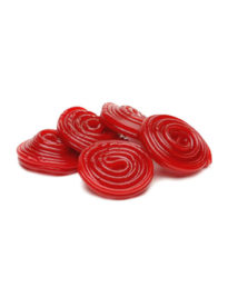 Six red Licorice wheels