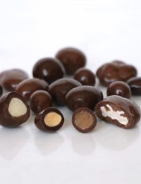 A medley of milk and dark chocolate covered nuts, fruit and sweets